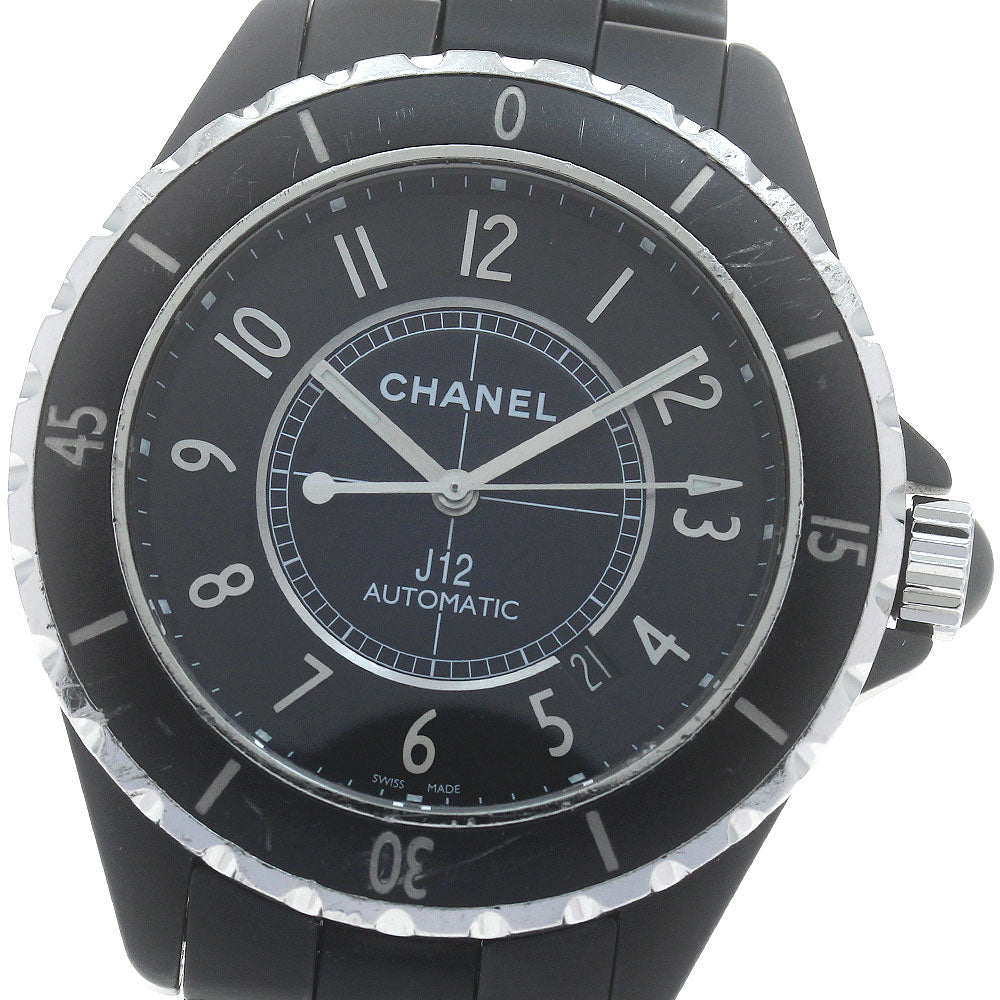 CHANEL J12 H3131 Matte Black Ceramic 42MM Automatic Men's Watch_887311