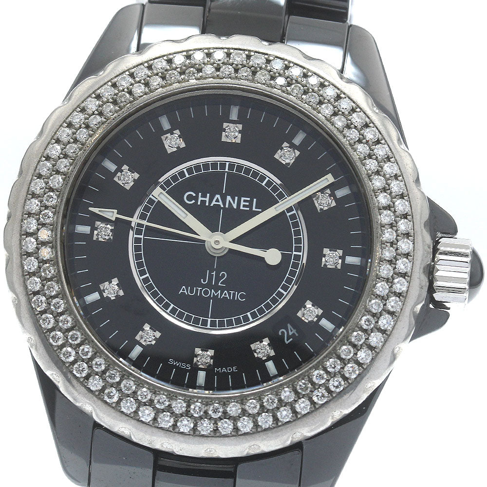 CHANEL J12 38mm H1626 After Diamond 12P Diamond black Dial Automatic Men's Watch_887312