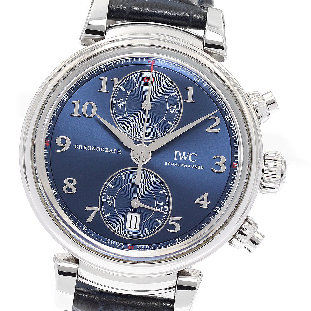 IWC SCHAFFHAUSEN da Vinci Laureus Sport for Good IW393402 Chronograph Navy Dial Automatic Men's Watch_887334