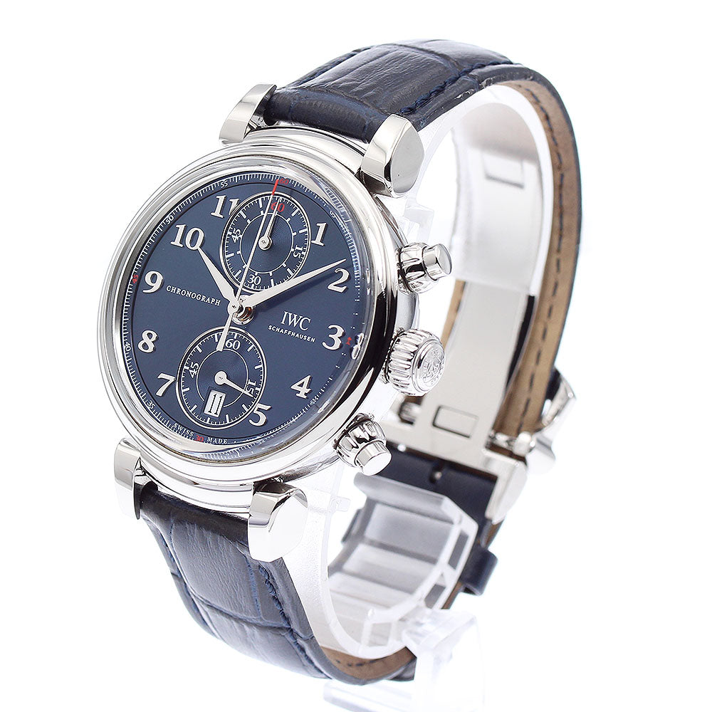 IWC SCHAFFHAUSEN da Vinci Laureus Sport for Good IW393402 Chronograph Navy Dial Automatic Men's Watch_887334