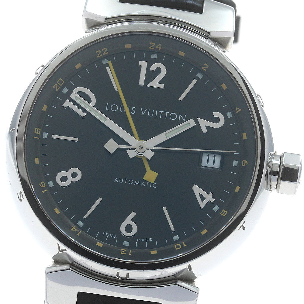 LOUIS VUITTON Tambour Q1131 GMT date Brown Dial Automatic Men's Watch_887346