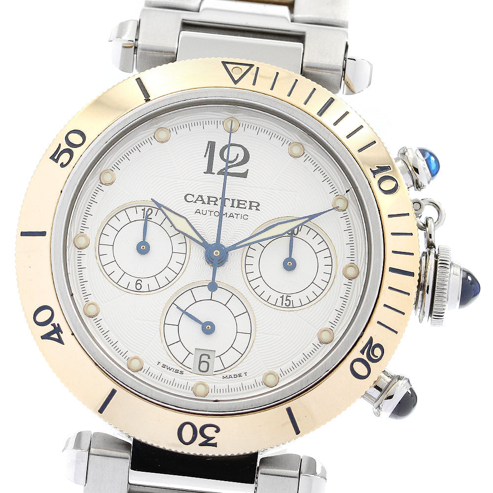 CARTIER Pasha 38mm W31036T6 2 tone chronograph Automatic Men's Watch_887347