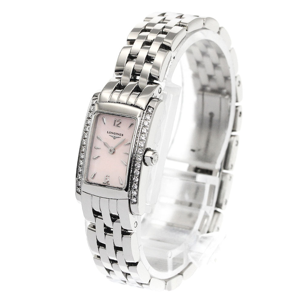 LONGINES Dolce Vita L5.158.0 Side diamond Pink shell Dial Quartz Ladies Watch_887378