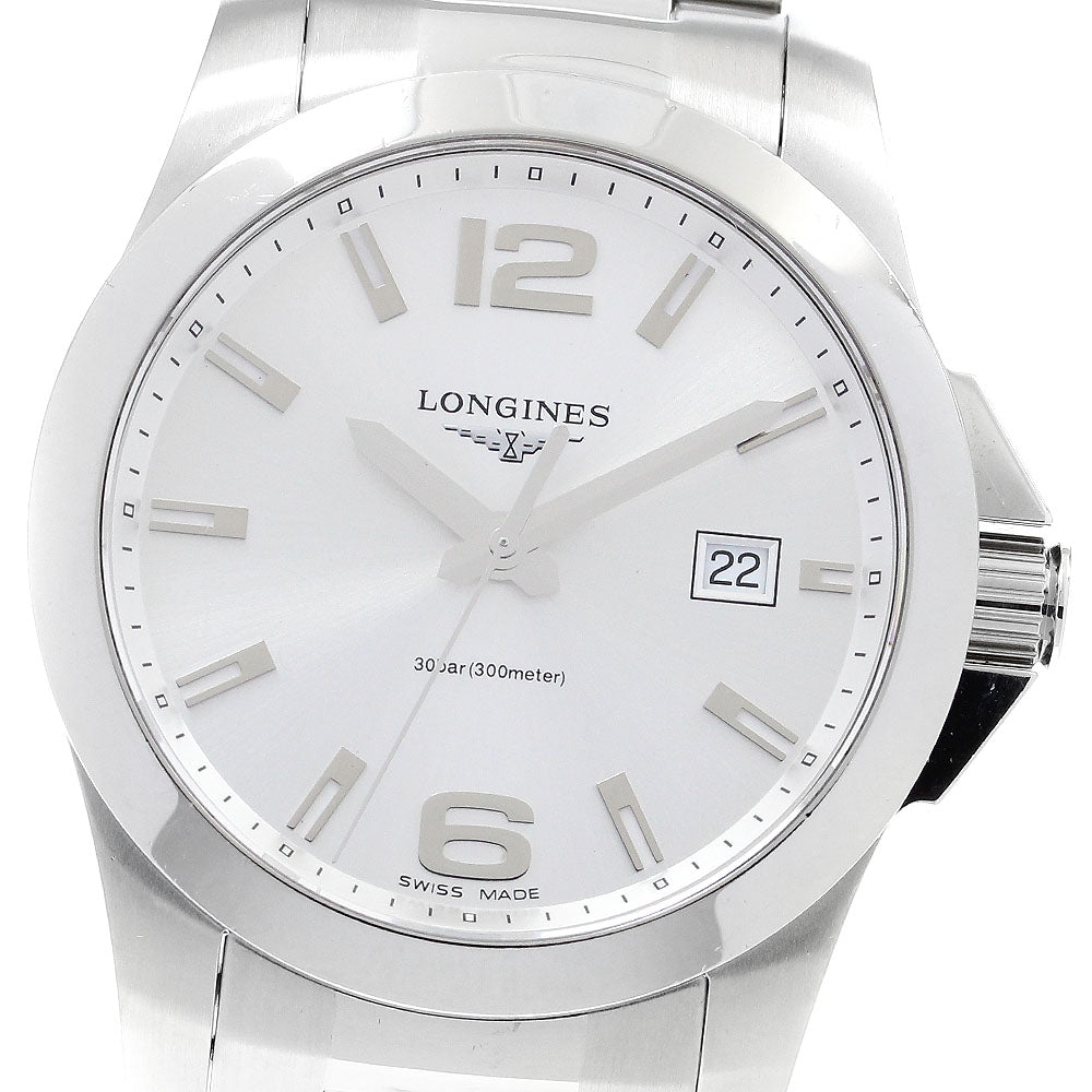 LONGINES Hydro Conquest L3.659.4 Date Silver Dial Quartz Men's Watch_887387