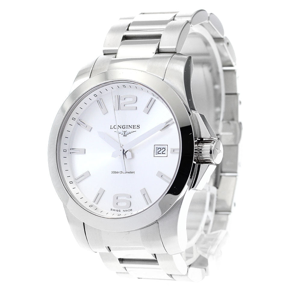 LONGINES Hydro Conquest L3.659.4 Date Silver Dial Quartz Men's Watch_887387