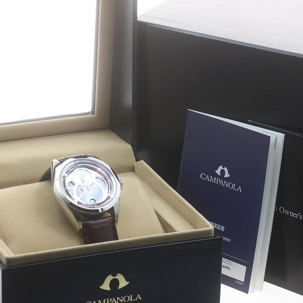 CITIZEN Campanola deep red BU0040-06W/8730-T025242 Triple calendar moon phase Silver / Red Dial Solar Powered Men's Watch_887391