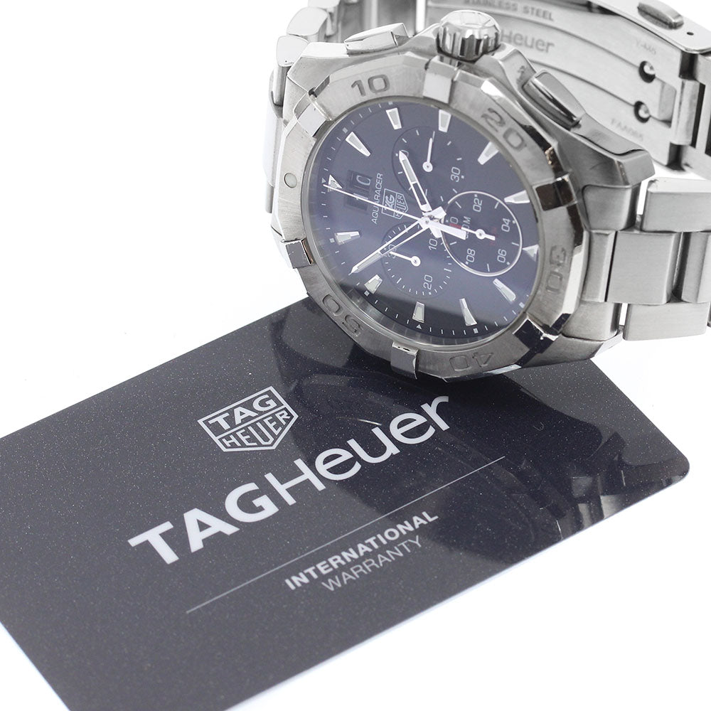 TAG HEUER Aqua racer CAY1110 Chronograph Date black Dial Quartz Men's_887400