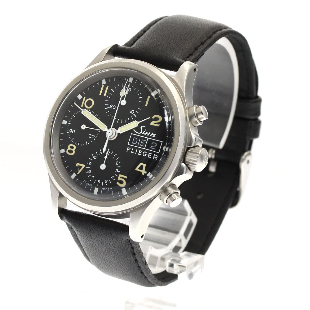Sinn Freeger 356 Chronograph Day date Black Dial Automatic Men's Watch_887401