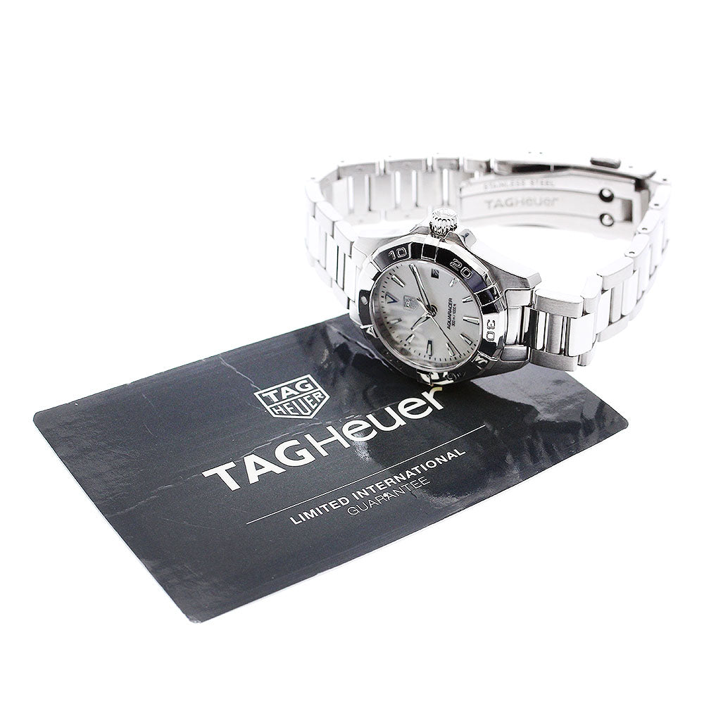 TAG HEUER Aqua racer WAY1412 Date White shell Dial Quartz Ladies Watch_887412