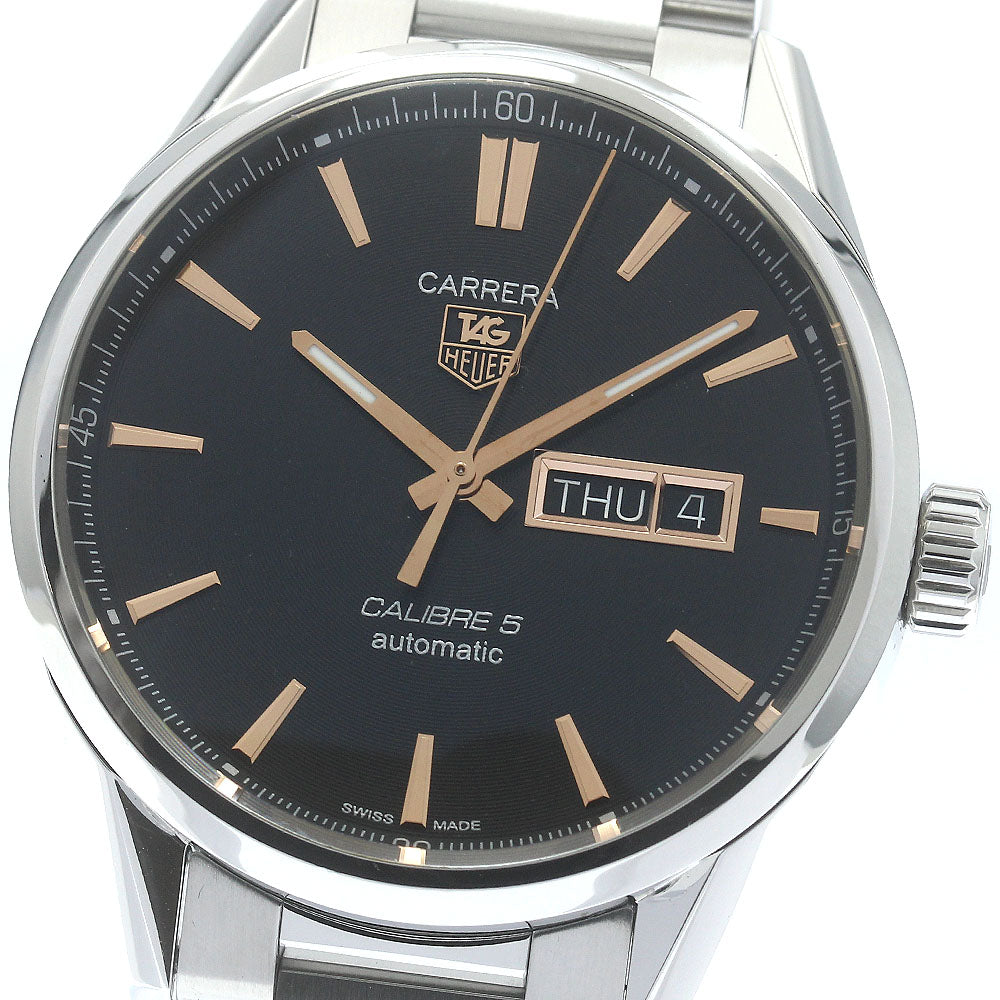 TAG HEUER Carrera Caliber 5 WAR201C-1 Day date Black Dial Automatic Men's_887422