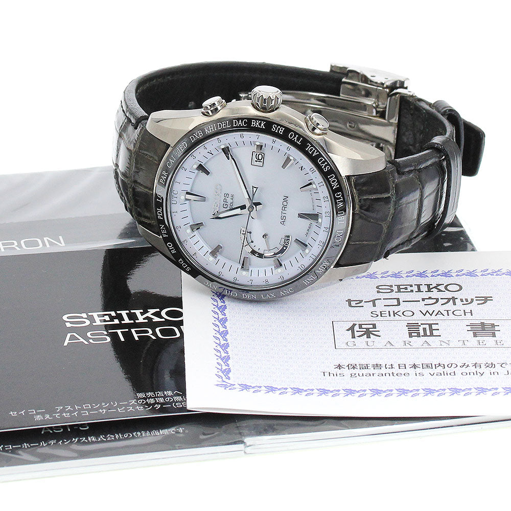 SEIKO Astron SBXB093/8X22-0AG0-2 Date white Dial Solar Powered Radio Men's Watch_887425