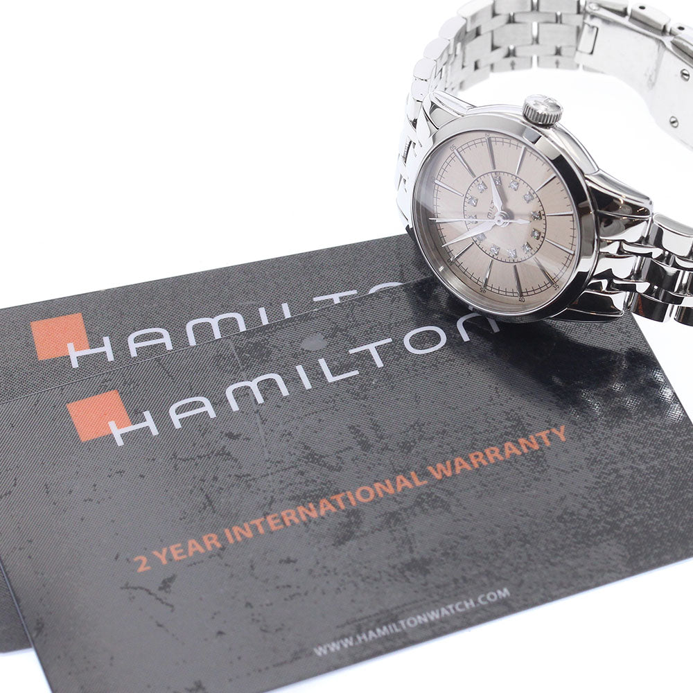 HAMILTON Rail road H403110 12P diamond Silver Dial Quartz Ladies Watch_887431