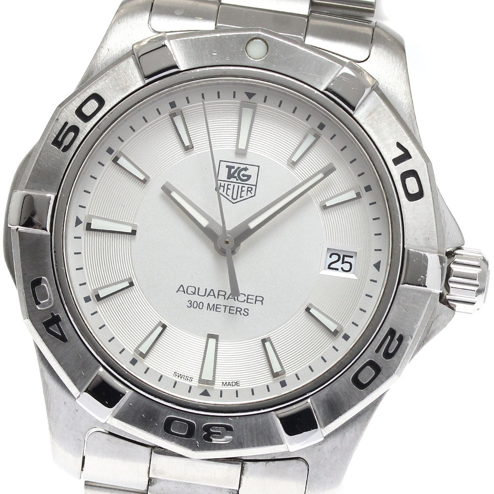 TAG HEUER Aqua racer WAP1111.BA0831 Date Silver Dial Quartz Men's Watch_887438