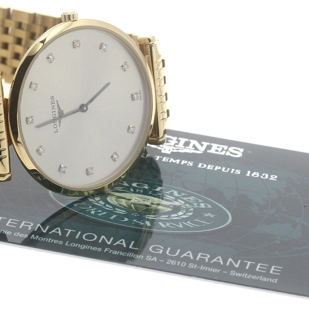 LONGINES Grand classic L4.709.2 12P diamond gold Dial Quartz Men's Watch_887453