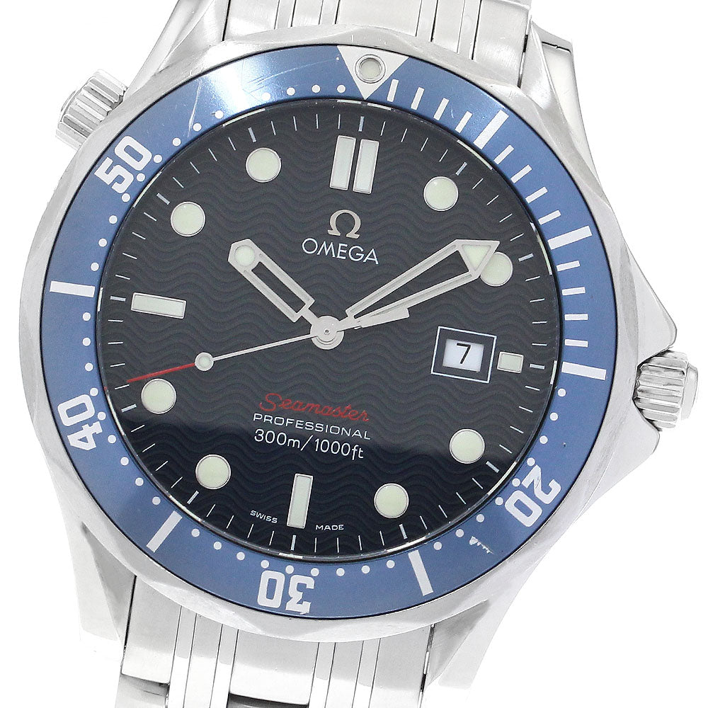 OMEGA Seamaster300 Professional 2221.80 Date Navy Dial Quartz Men's Watch_887457