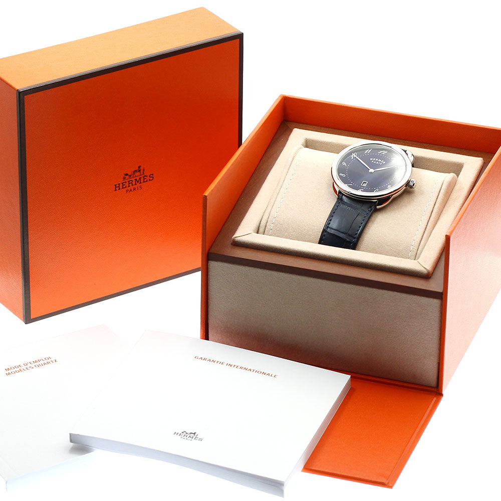 HERMES ArceauGM AR7Q.810 Date Navy Dial Quartz Men's Watch_887479