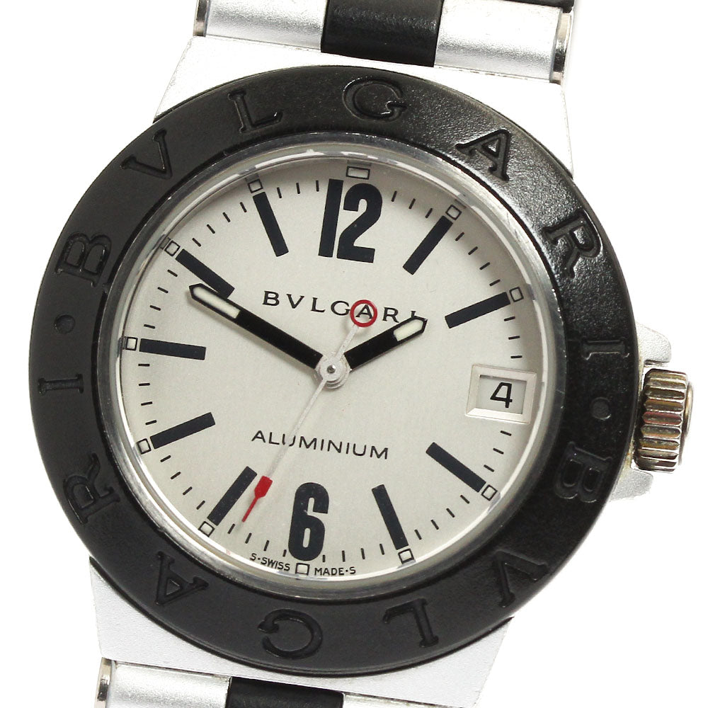 BVLGARI Aluminum AL32TA Date Silver Dial Quartz Boy's Watch_887480
