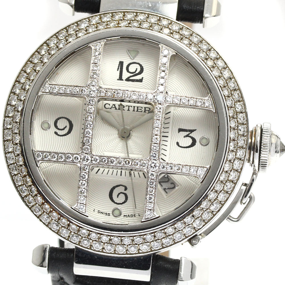 CARTIER pasha grid 38mm W31040H3 After diamond date Silver Dial Automatic Men's Watch_887483