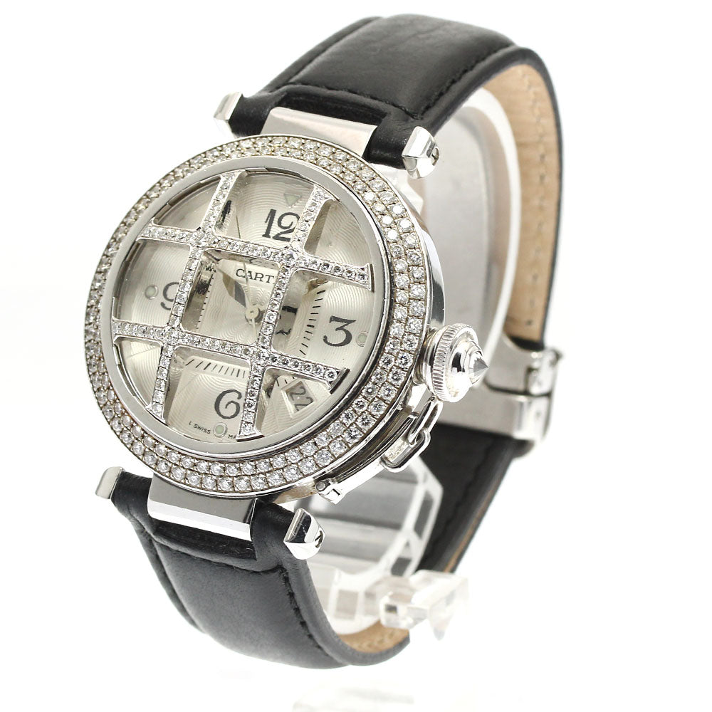 CARTIER pasha grid 38mm W31040H3 After diamond date Silver Dial Automatic Men's Watch_887483