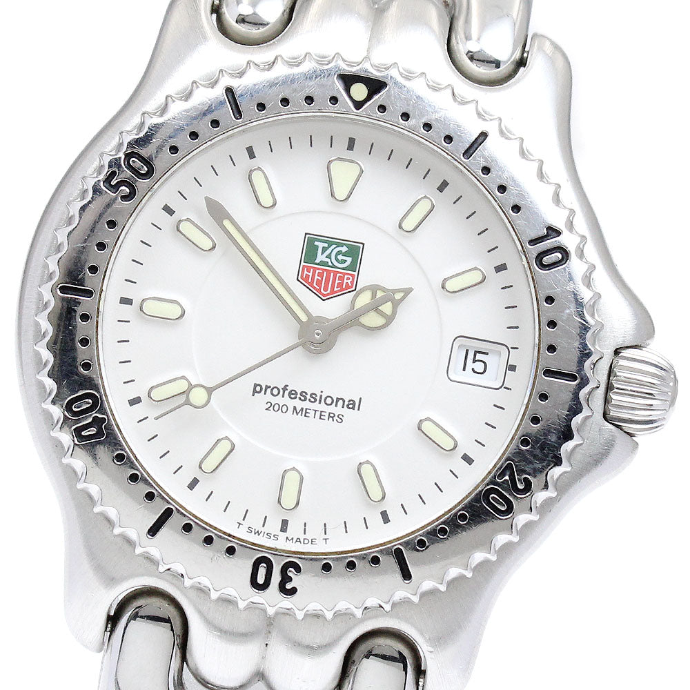TAG HEUER S/el WG1212-K0 Date white Dial Quartz Boy's Watch_887498