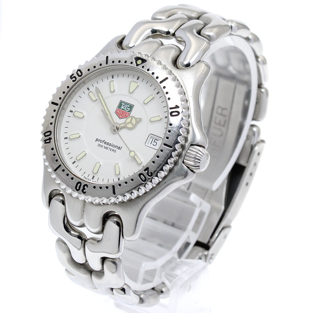 TAG HEUER S/el WG1212-K0 Date white Dial Quartz Boy's Watch_887498