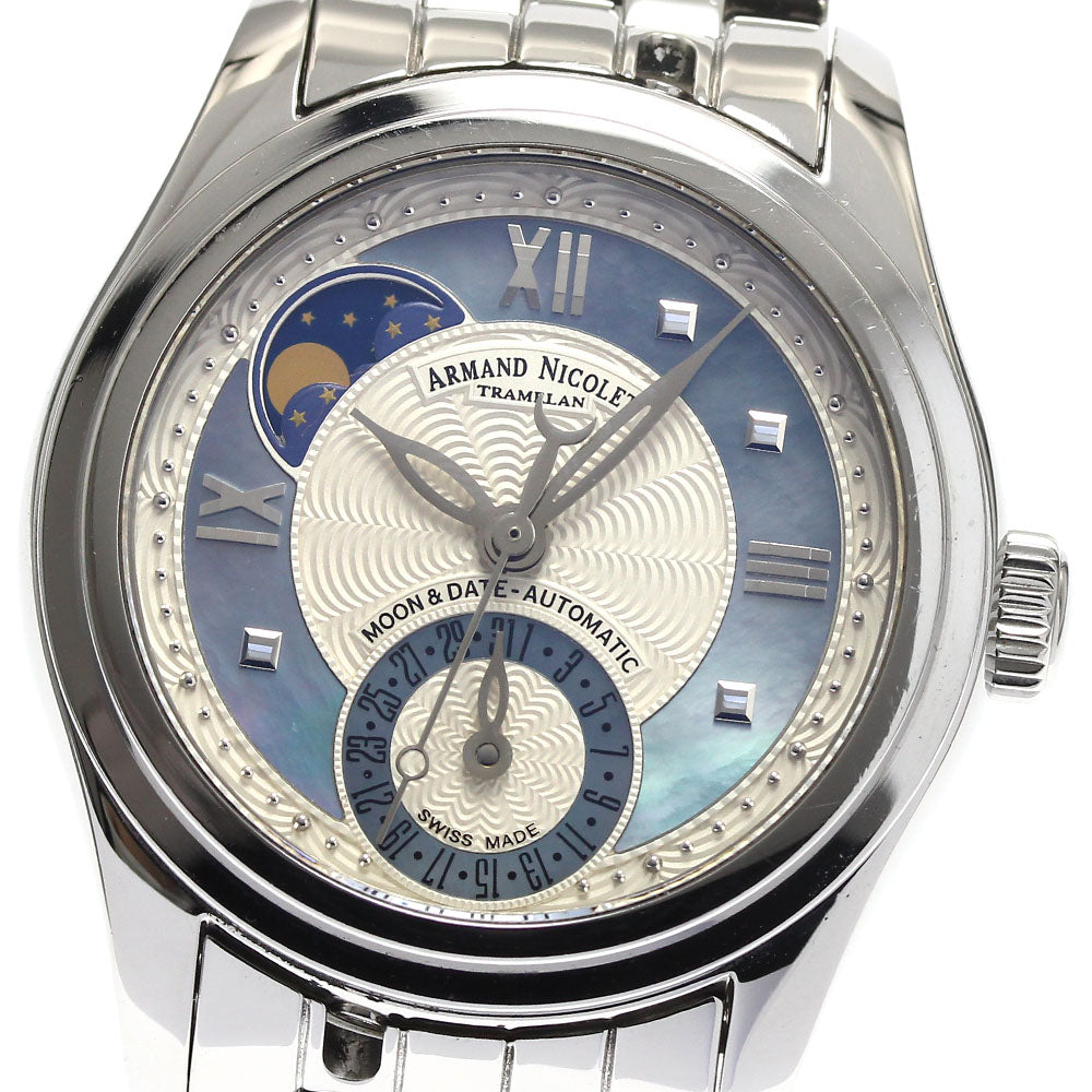 ARMAND NICOLET Tramelan AN9151-A Moon phase Silver / shell Dial Automatic Men's Watch_887792