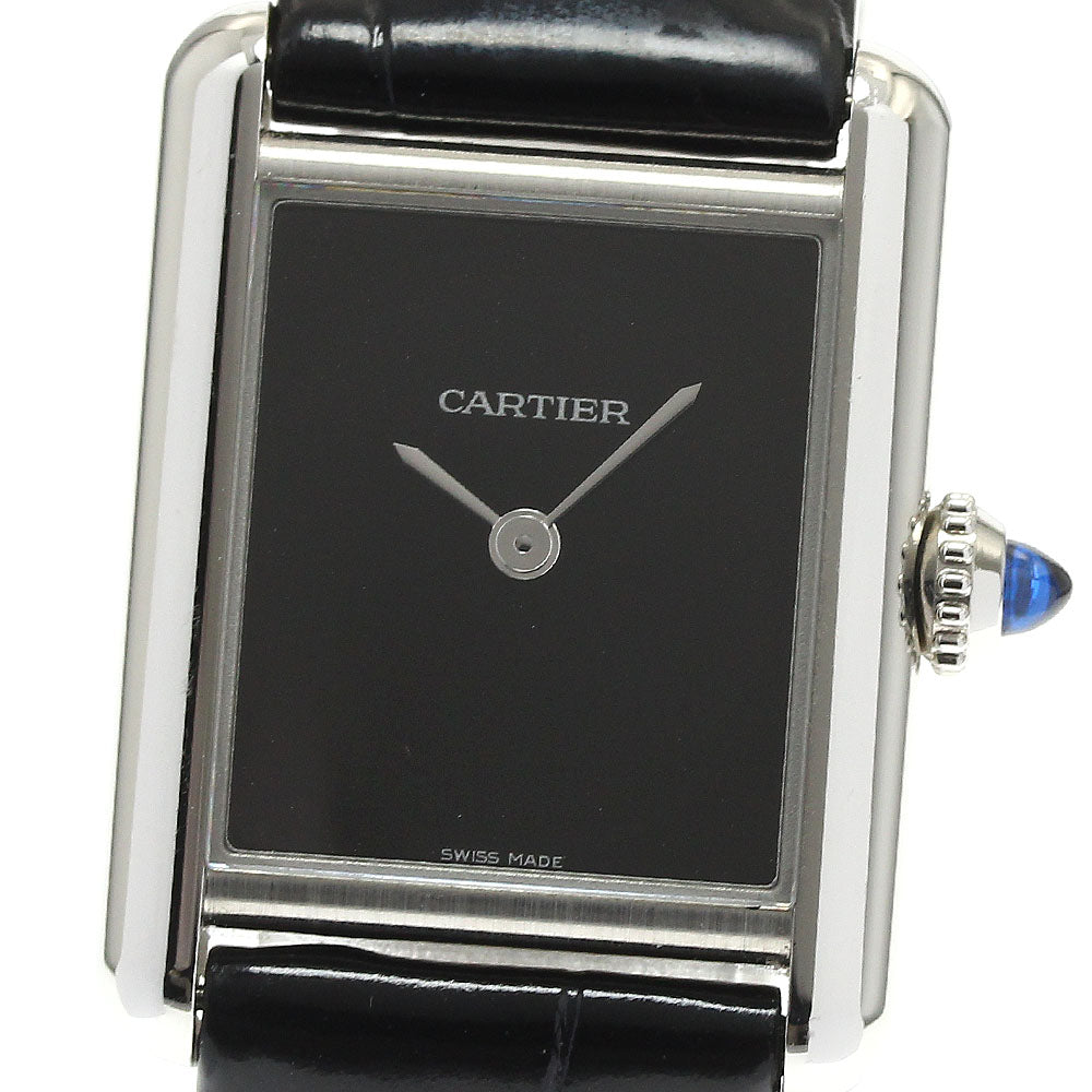 CARTIER tank mast SM WSTA0071 black Dial Quartz Ladies Watch_887903