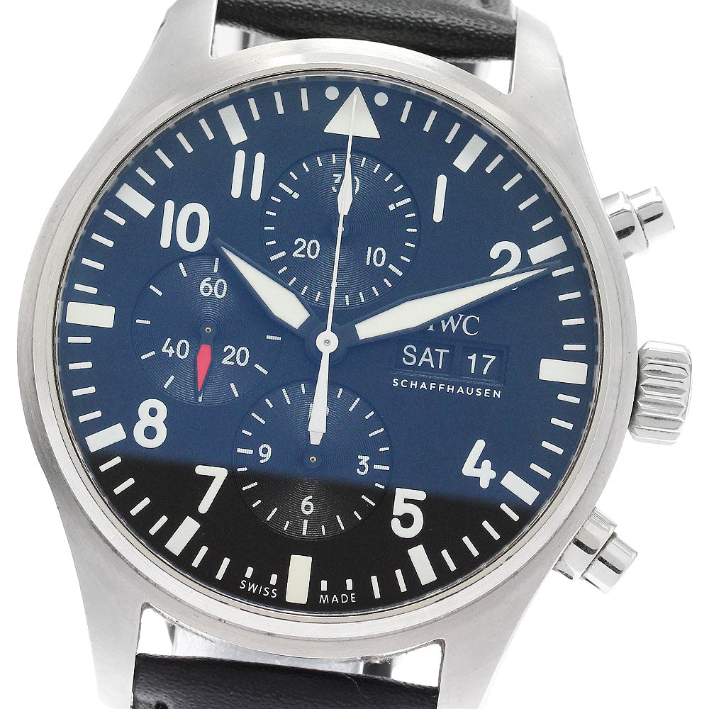 IWC SCHAFFHAUSEN Pilot watch IW377709 Day-Date Chronograph AT Men's_887926