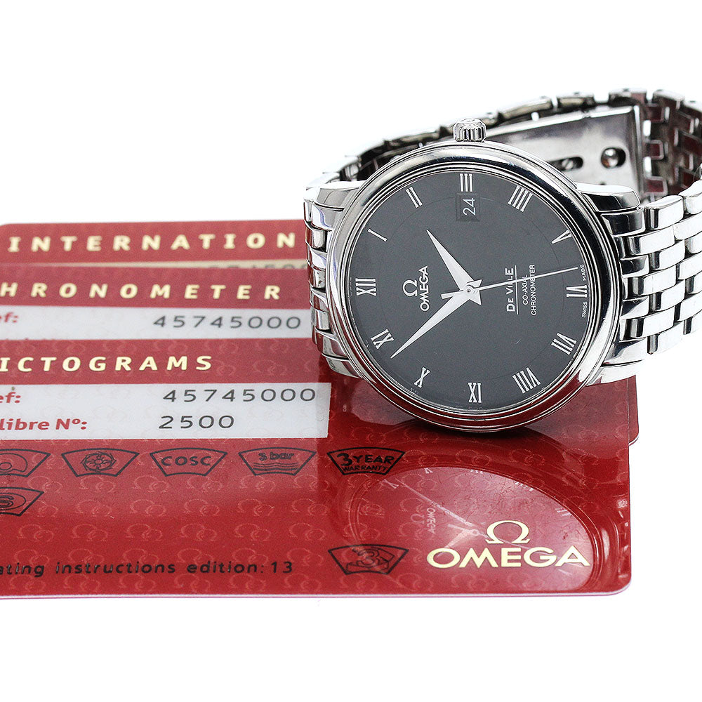 OMEGA De Ville Prestige Coaxial 4574.50 Date black Dial Automatic Men's_887945