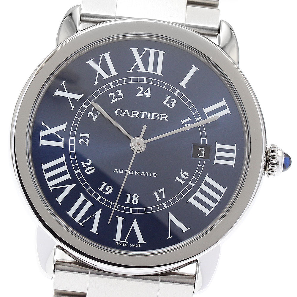 CARTIER Ronde Solo WSRN0023 Date Navy Dial Automatic Men's Watch_887956
