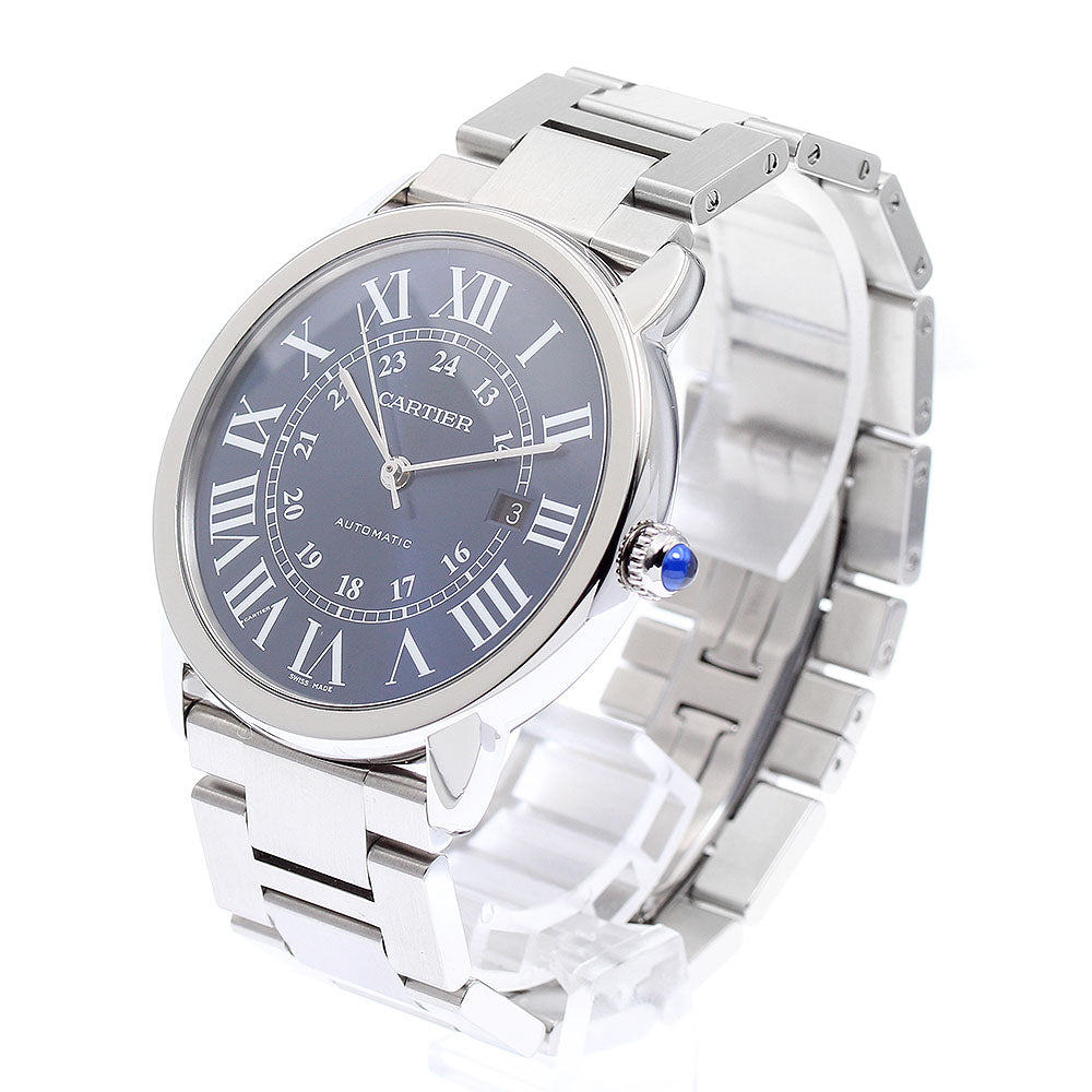 CARTIER Ronde Solo WSRN0023 Date Navy Dial Automatic Men's Watch_887956