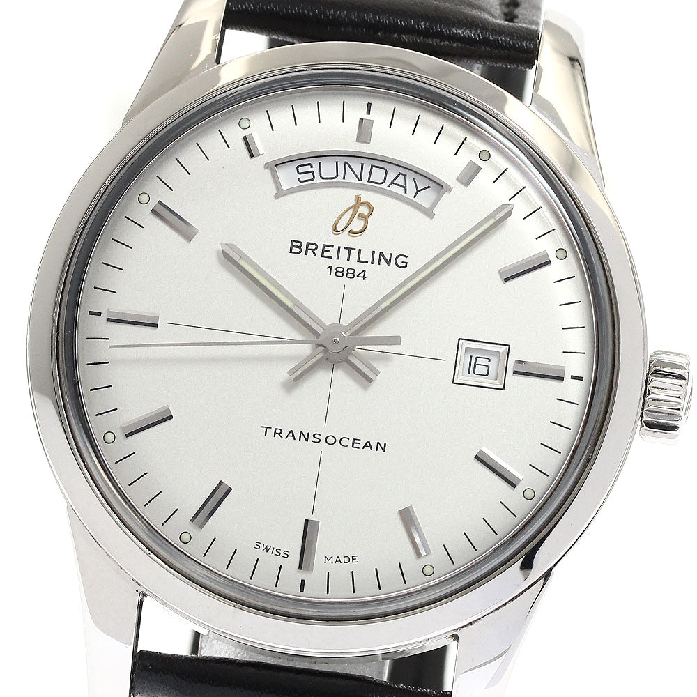 BREITLING Transocean A45310 Day date Silver Dial Automatic Men's Watch_887963