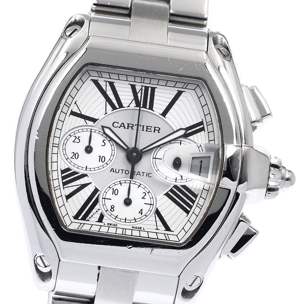 CARTIER Roadster XL W62019X6 Chronograph Silver Dial Automatic Men's_887991