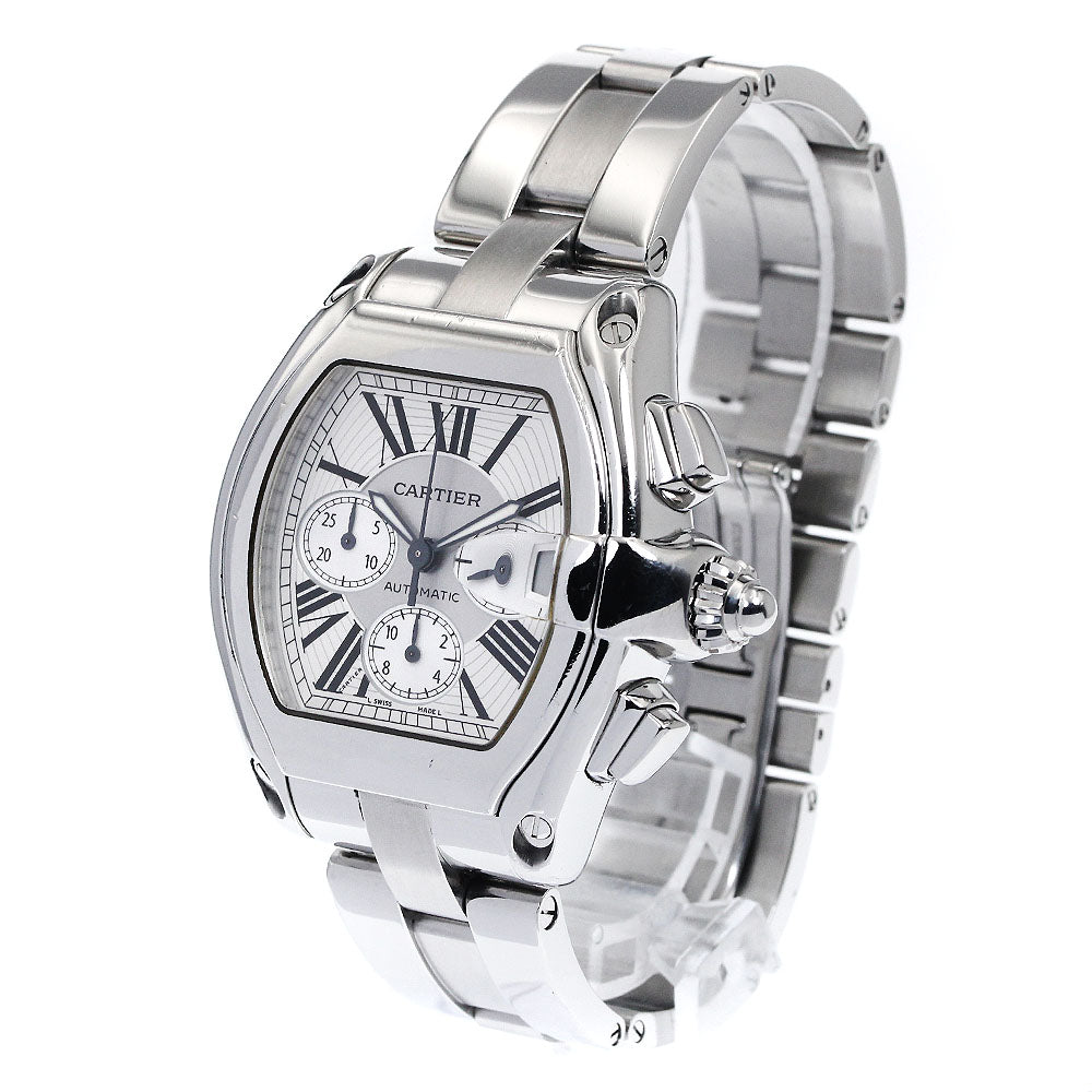 CARTIER Roadster XL W62019X6 Chronograph Silver Dial Automatic Men's_887991