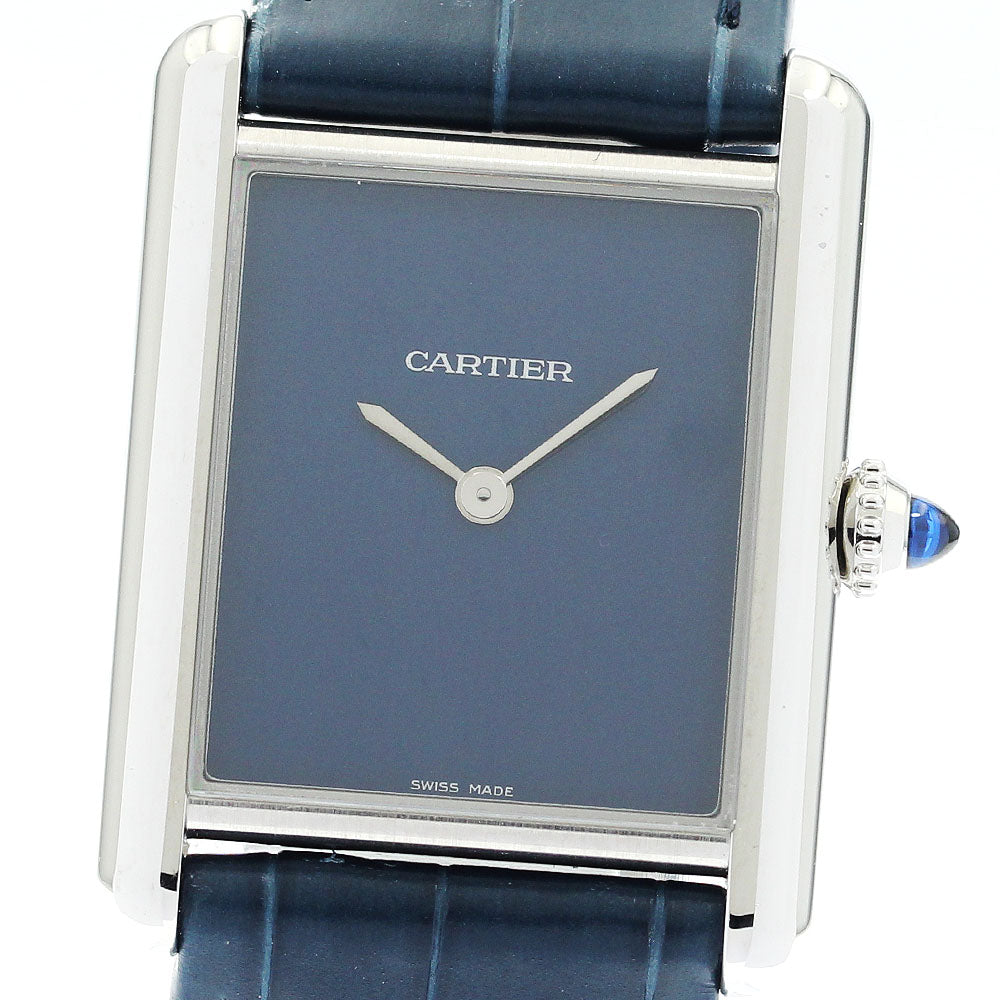 CARTIER tank mast LM WSTA0055 Navy Dial Quartz Boy's Watch_887999