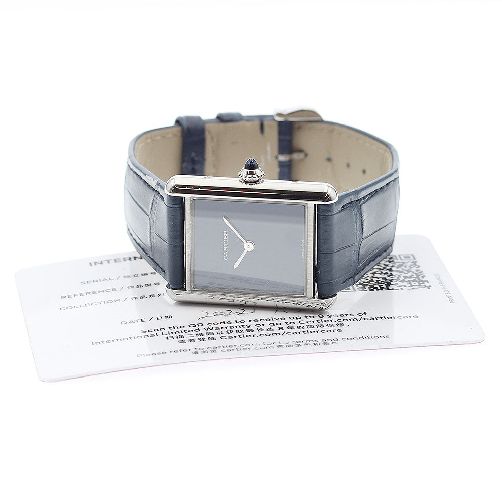 CARTIER tank mast LM WSTA0055 Navy Dial Quartz Boy's Watch_887999