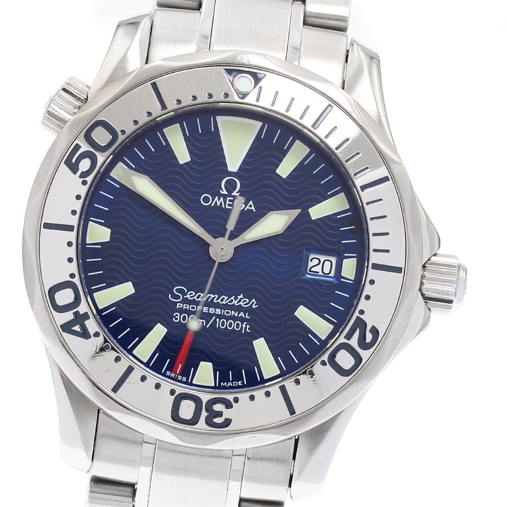 OMEGA Seamaster300 2263.80 Date blue Dial Quartz Boy's Watch_888100