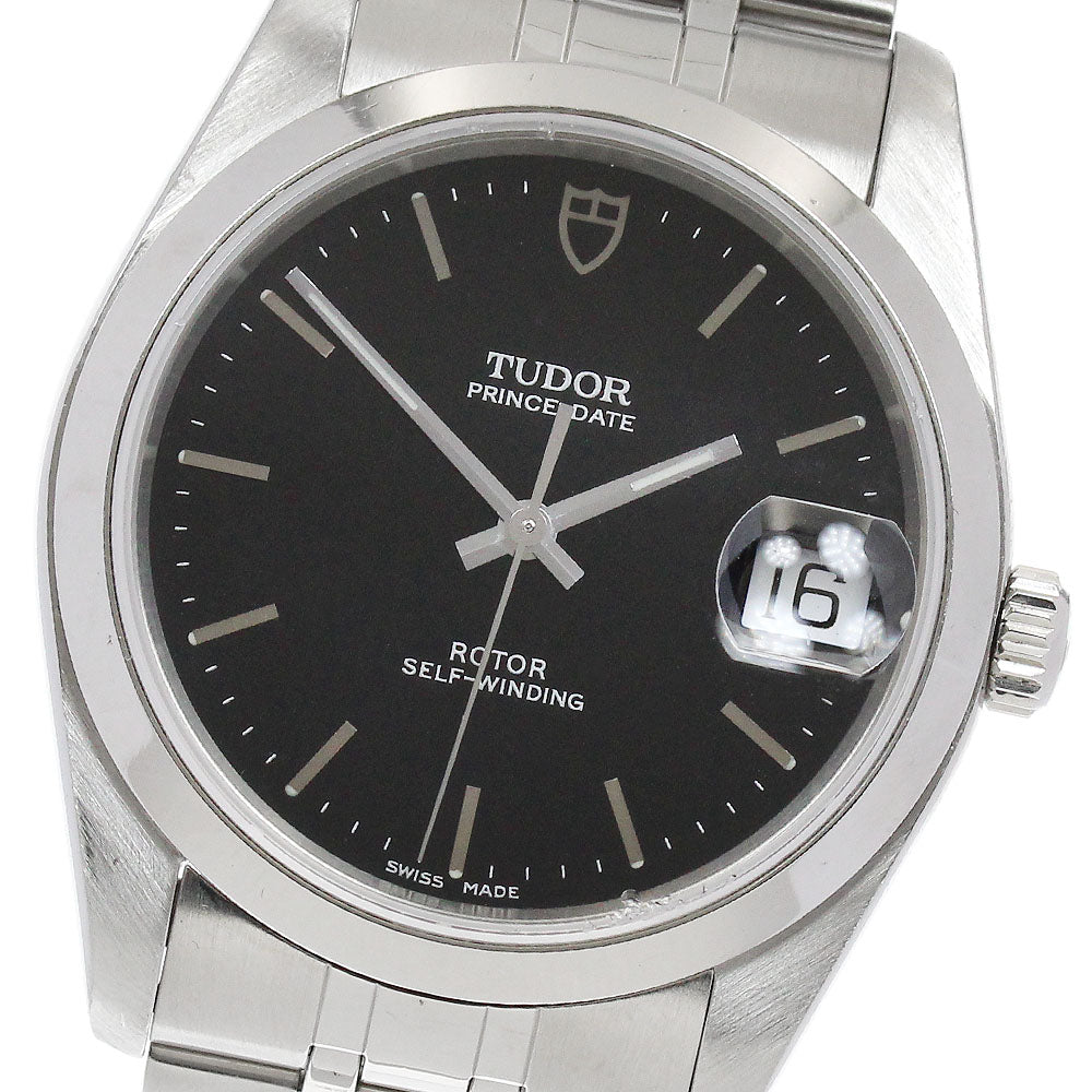 TUDOR Prince Date 74000N Date Cal.2824-2 black Dial Automatic Boy's Watch_883123