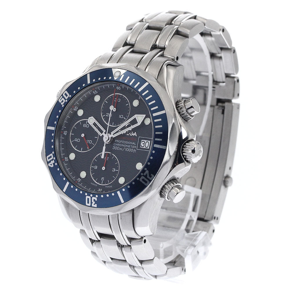 OMEGA Seamaster300 2225.80 Date Chronograph Navy Dial Automatic Men's_888137