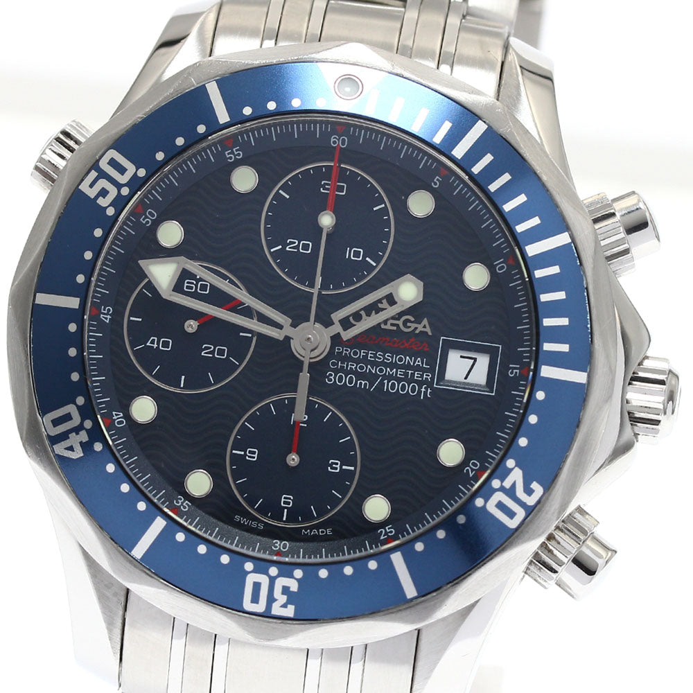 OMEGA Seamaster300 2225.80 Chronograph Navy Dial Automatic Men's Watch_888138
