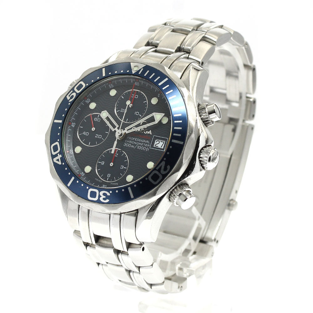 OMEGA Seamaster300 2225.80 Date Chronograph Navy Dial Automatic Men's_888139