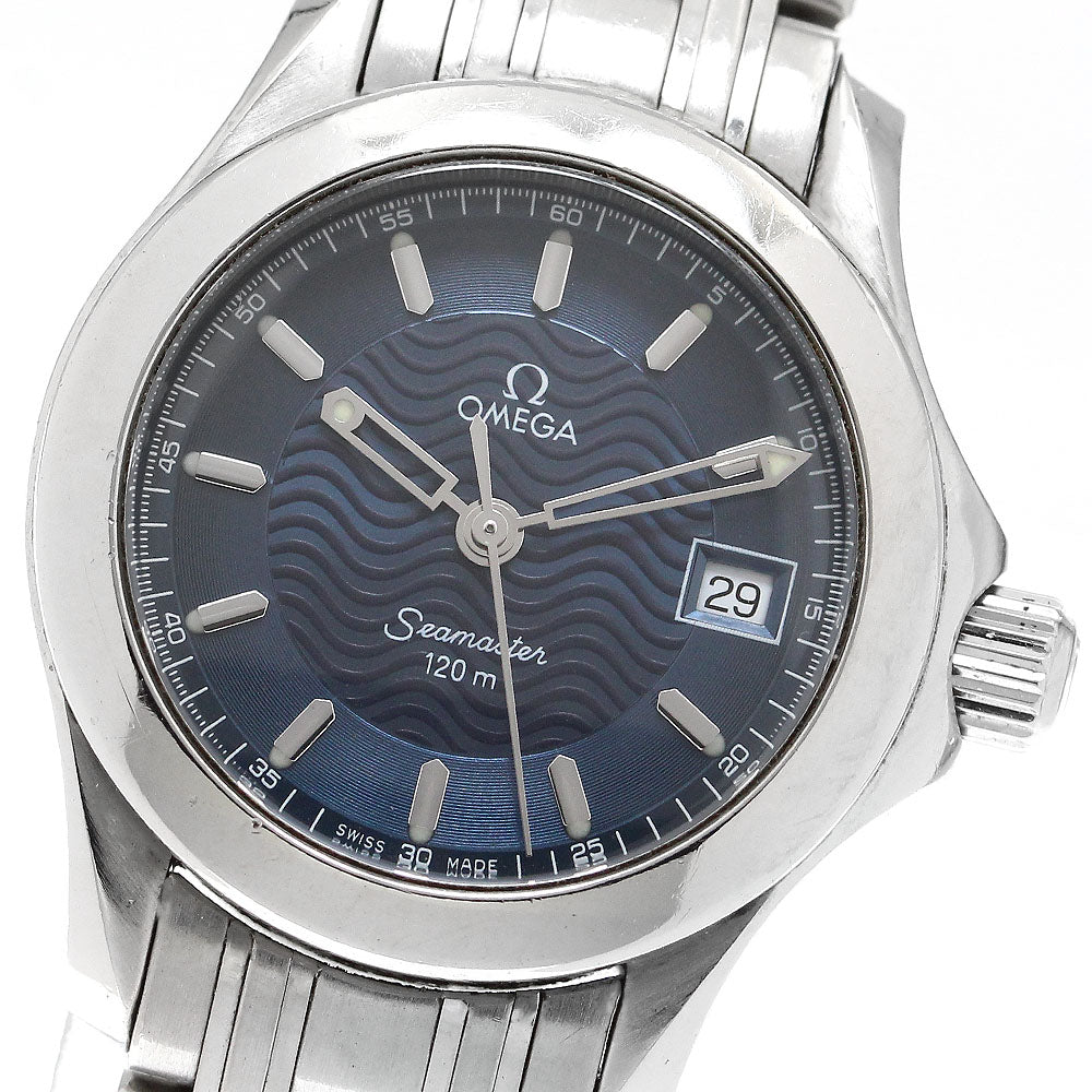 OMEGA Seamaster120 2581.81 Date blue Dial Quartz Ladies Watch_888161