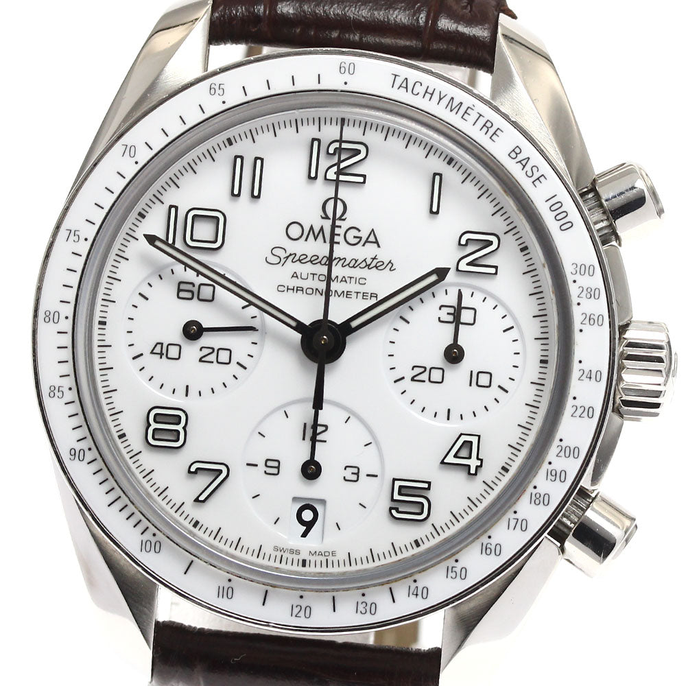OMEGA Speedmaster 324.33.38.40.04.001 Date Chronograph white Dial Automatic Ladies Watch_888222