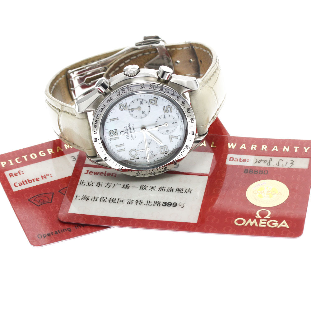 OMEGA Speedmaster 3834.70.36 Chronograph White shell Dial Automatic Ladies Watch_888232