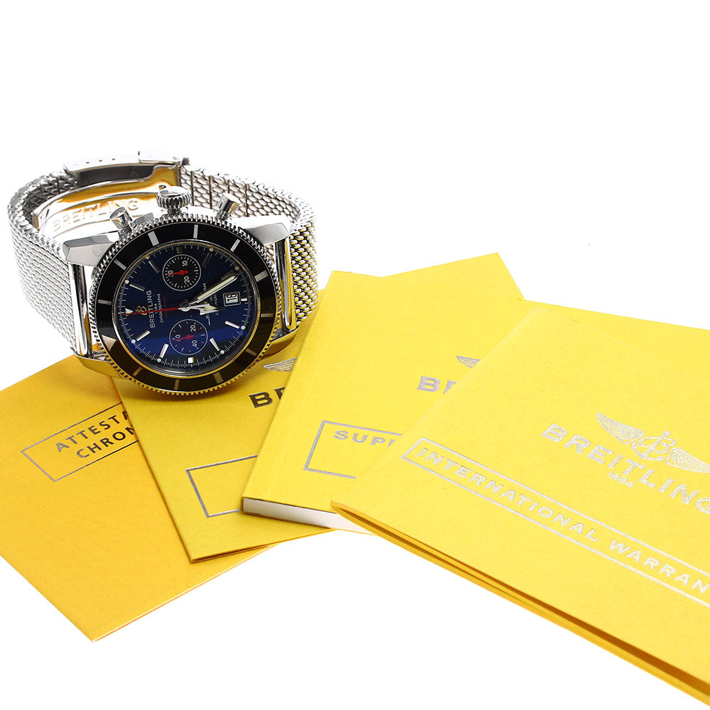 BREITLING Superocean Heritage A23320 Chronograph Limited to 1000 pieces worldwide blue Dial Automatic Men's Watch_888258