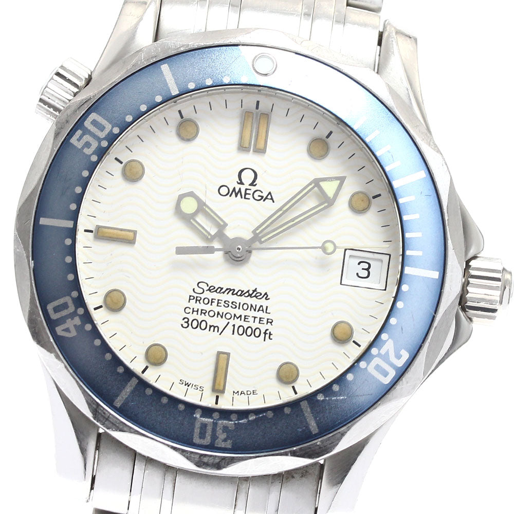 OMEGA Seamaster300 2552.20 Date white Dial Automatic Boy's Watch_888267