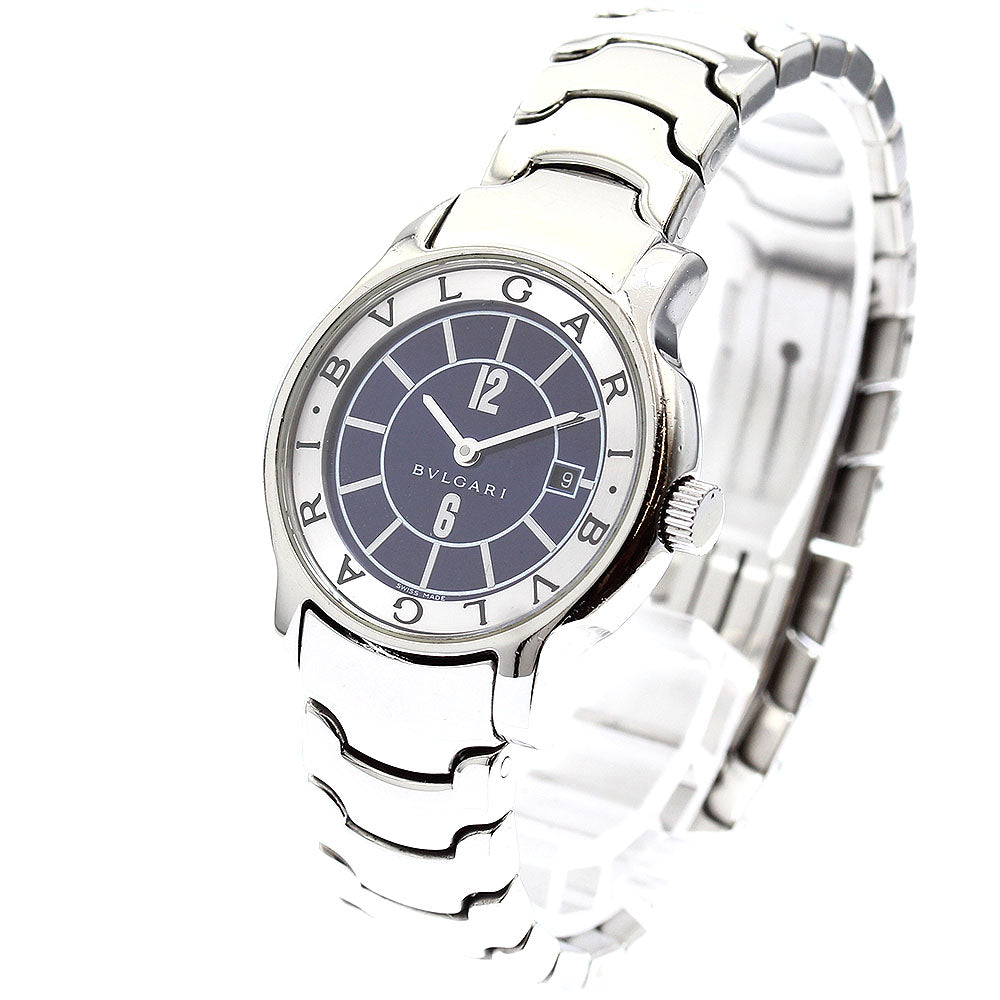 BVLGARI Solo tempo ST29S Date Navy / Silver Dial Quartz Ladies Watch_888276