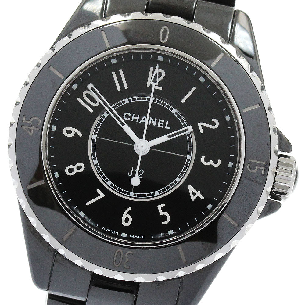 CHANEL J12 H5695 Black ceramic date black Dial Quartz Ladies Watch_888285