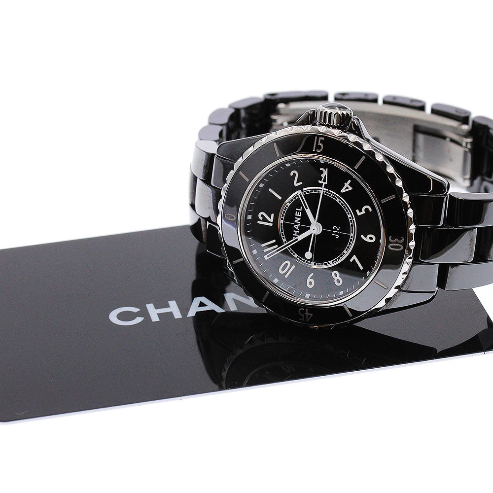 CHANEL J12 H5695 Black ceramic date black Dial Quartz Ladies Watch_888285