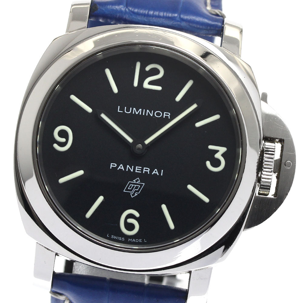 PANERAI Luminor base logo acciaio PAM01000 black Dial Hand Winding Men's Watch_888313